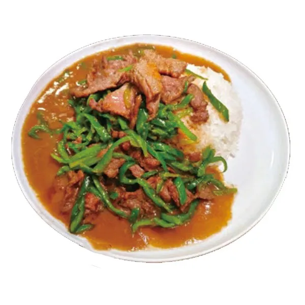 Ternera pimiento con arroz