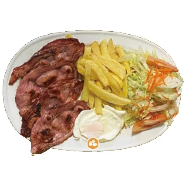 Beicon con ensalada y huevo